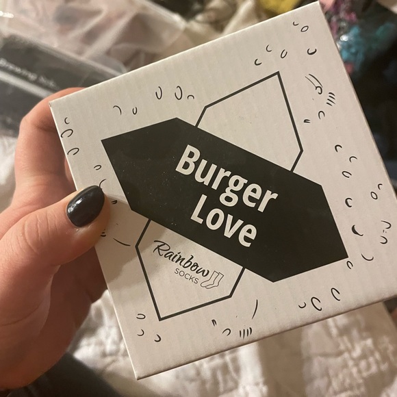 Burger Love Rainbow Socks Gift Set - Picture 2 of 7